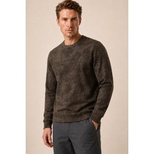 Redline Continu Erkek Kışlık Regular Fit Kışlık Bisiklet Yaka Sweatshirt Kahve