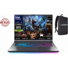 Asus Rog Strix G18 Ultra 9 275HX G815LW-S9131-K17 64GB 1tb+1tb RTX5080 16GB 175W Freedos 18" Wqxga 240Hz Gaming Laptop