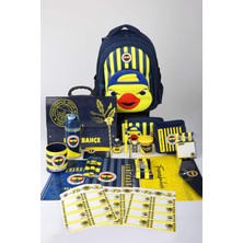 Lisanslı Fenerbahçe Yellow Collection Full Kırtasiye Seti 3D Baskılı Büyük Boy Okul,Saplı Klasör ve Kalem Çantası,Matara,Beslenme Kabı Seti