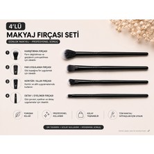 Haneliya 4’lü Makyaj Fırçası Seti – Far Karıştırma, Far Uygulama, Kontür ve Detay Fırçası – Siyah