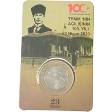 Yediotuz Digital Pazarlama Tbmm'nin Açılışının 100. Yılına Özel 1 Tl Özel Folderinde Koleksiyon Para