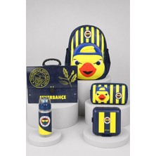 Lisanslı Fenerbahçe Yellow Collection 3D Baskılı Küçük Boy Anaokul,Saplı Klasör ve Kalem Çantası,Beslenme Kabı ve 500 Ml Matara Seti