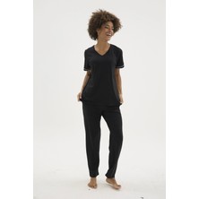 Uslucan Alışveriş Kocabey KKT-26162K Kadın V Yaka Pijama Takımı