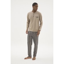 Uslucan Alışveriş Kocabey 9223 Erkek Midi Yaka Pijama Takım