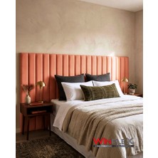 Winflex Dikey Akustik Kumaş Duvar Paneli (15X100 cm - 12'li Set) Somon