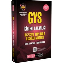 Pegem Akademi Yayıncılık 2026 Gys Içişleri Bakanlığı Ilçe Sivil Toplumla Ilişkiler Müdürü Konu Anlatımlı Soru Bankası