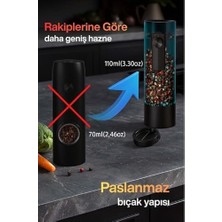 TeknoKapsül Elektrikli Tuz ve Karabiber Değirmeni Şarjlı Otomatik Baharat Öğütücü 110ML