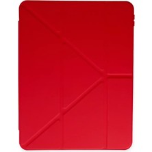 TeknoKapsül Newface Samsung Galaxy X200 Tab A8 10.5 Kılıf Kalemlikli Mars Tablet Kılıfı - Kırmızı
