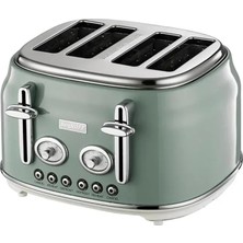 OEM Gem Retro Mint Yeşil Dört Dilim Ekmek Kızartma Makinesi
