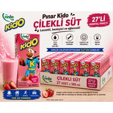 Pınar Kido Çilek %1,2 Yağlı Uht Süt 180 ml - 27 Adet