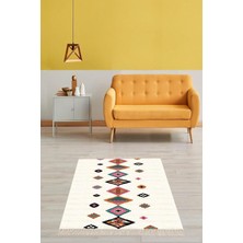 TeknoKapsül On The Clouds Kilim Desenli Etnik Dijital Baskı Yıkanabilir Kaymaz Taban Modern Salon Halı ve Yolluk TYC00696227048, 160 x 300