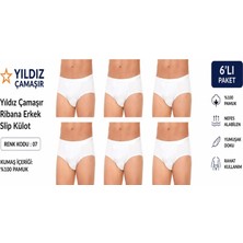 Yıldız Çamaşır Erkek Ribana Slip Külot (07)- 6 Adet