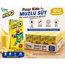 Pınar Kido Muz %1,2 Yağlı Uht Süt 180 ml - 12 Adet