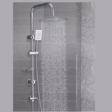 OEM 304 Paslanmaz Çelik Tepe Duş Seti, Yağmurlama Başlıklı, Altın/siyah/krom Renk Seçenekli (Krom 304 Titan)