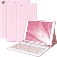 TeknoKapsül iPad 11. Nesil A16 Çipli 2024 2025 Uyumlu Klavyeli Tablet Kılıfı Pembe