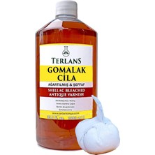 OEM Ağartılmış Şeffaf Gomalak Cilası 1000 ml Shellac Bleached + Sürme Topu