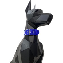 OEM Lacivert Yumuşak Dokulu Büyük Irk Köpek Tasması Lacivert L