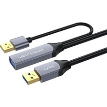 TeknoKapsül Veggieg USB 3.0 Uzatma Kablosu Sinyal Güçlendirici Extender Destekli Usb-A Uzatıcı Kablo 10 Metre