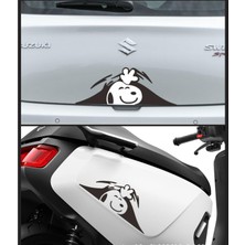 OEM Snoopy Araba, Motorsiklet, Kask, Laptop, Cam, Duvar Sticker 20X7,3 cm