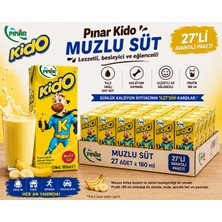 Pınar Kido Muz %1,2 Yağlı Uht Süt 180 ml - 27 Adet