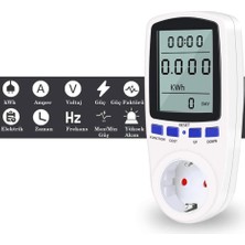 OEM Wattmetre Priz Tipi 16A 3680W Enerji Sarfiyat Ölçer Tüketim Ölçer Akım Korumalı