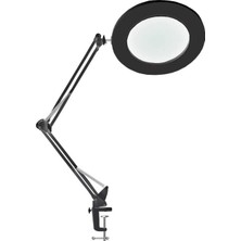 OEM Masa Üstü Büyüteç Ayarlanabilir Işıklı Tamir Hobi Güzellik Merkezi 160MM 5x Siyah - AL2451