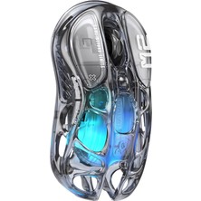 TeknoKapsül Gravastar Mercury M2 Rgb 26K Dpı Optik Gaming Mouse, Kablosuz, Programlanabilir 5 Tuşlu (Şeffaf Siyah)