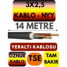 OEM Öznur 3x2,5 Nyy Yeraltı Kablosu, 14 Metre