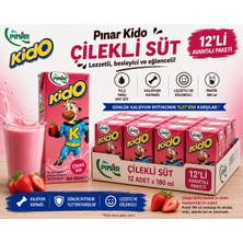 Pınar Kido Çilekli %1,2 Yağlı Uht Süt 180 ml - 12 Adet