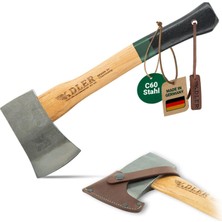TeknoKapsül Adler Yankee Balta 650GR, Ağaç Sap 38CM, Yeşil/siyah