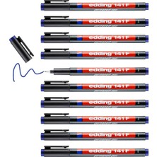 OEM 141 F Permanent Kalem - Asetat Kalemi Mavi - 10 Kalem - 0,6 mm Yuvarlak Uç