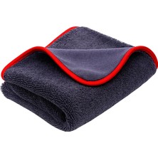 OEM Süper Su Emici Özellikli Mikrofiber Araç Kurulama Havlusu 50X70 Cm, Orta Boy Çift Katlı Araç Kurutma ve Torpido Silme Bezi (Kırmızı-Gri)