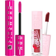 TeknoKapsül Maybelline New York Lash Sensational Firework Maskara & Lifter Plump Dudak Parlatıcısı - 006 Hot Chili Makyaj Seti