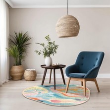 TeknoKapsül Relaf Şönil Kaymaz Pamuk Tabanlı Yıkanabilir Antibakteriyel Asimetrik Salon Halısı 100X100