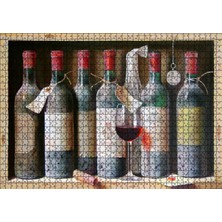 OEM Cakatablo Tahta Rafta Yıllanan Nar Şarapları 1000 Parça Puzzle Yapboz Mdf Ahşap