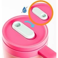 OEM Pembe Pipetli Paslanmaz Çelik Termos Bardak 1.2l