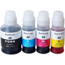 OEM Canon Pixma G3470 Gı-40/gı-41 4 Renk Muadil Mürekkep Seti - Siyah 170 Ml- Renkliler 70 ml