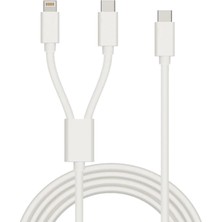 OEM 2in1 5A 120W Type-C To Type-C ve Lightning Hızlı Data ve Şarj Kablosu 120CM SX31C