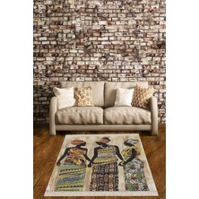 TeknoKapsül Pelangi Bej Desenli Halı, Bej 160 x 250, 425454216025005