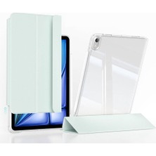 TeknoKapsül Zore Apple ile Uyumlu iPad Air 11 2025 M3 Kılıf Magnetik Ayrılabilen Airbagli Zore Sliding Tablet Kılıfı Açık Yeşil