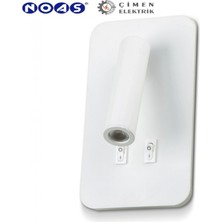 Marsilyan™- 1 Adet Noas YL85 1732 Beyaz Kasa Ronda LED Dekoratif Aplik 3+7W 3200K Gün Işığı