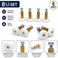 OEM Ayrıntıshop Banyo Duşakabin ve Cam Kabin Tekerleri, Çap 18MM, Boy 24MM, 8 Adet