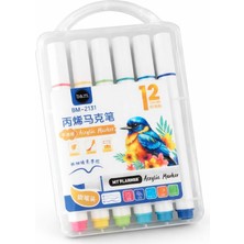 OEM 12 Renk Akrilik Marker Kalem Seti