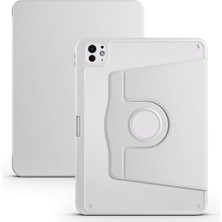 TeknoKapsül Zore Apple ile Uyumlu iPad Pro 11 2024 Kılıf Zore Termik Kalem Bölmeli Dönebilen Standlı Kılıf Gri
