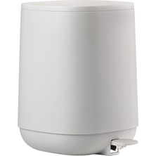 TeknoKapsül Zone Denmark Time Banyo Için Çöp Kutusu, Küçük Kozmetik Kovası, Kapaklı Çöp Kutusu, Çap 20,8 Cm, Yükseklik 27,5 Cm, Kapasite 3 Litre, Yumuşak Gri