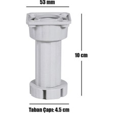 OEM Ayarlanabilir Dolap Mobilya Tezgah Puf Yükseltici Yükseltme Ayağı 10 cm Gri Ayak (4ADET)