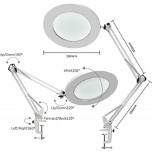 OEM Katlanabilir Ayarlanabilir LED Işıklı Masaüstü Büyüteç