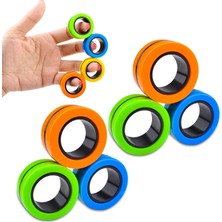 OEM 6 Adet Manyetik Yüzükler Fidget Oyuncaklar, Silindir Yüzükler, Yetişkin Parmak Fidget Oyuncaklar, Dehb Anksiyete Rölyef Dekompresyon Sihirli Yüzük Fidget Oyuncak, Komik Hediyeler Çocuklar