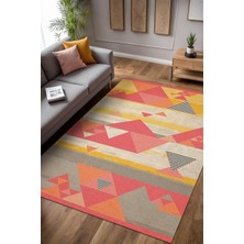 TeknoKapsül Zalar Kadife Modern Kaymaz Pamuk Tabanlı Yıkanabilir Antibakteriyel Salon Halısı 100X150