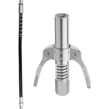 OEM Gres Tabancası Ağızlığı, Hortumlu, Paslanmaz Çelik, Gres Tabancası Kavraması, M6-M14 Yağ Başlığı, Kullanılabilir G Kavrama, Gres Tabancası | 1/8 Inç Npt | 10000 Psi Daha Az Çaba Sarf Eden Iç Dişli